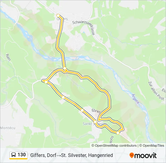 130 Bus Line Map
