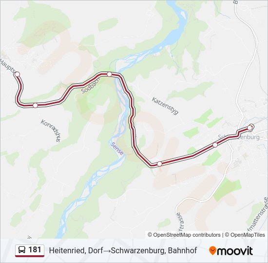 181 bus Line Map