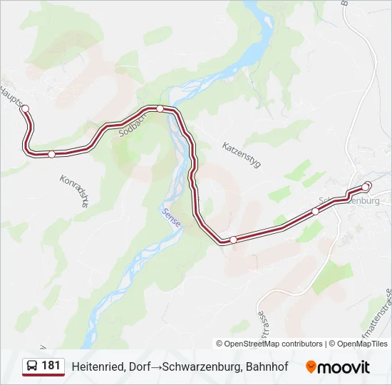 181 Bus Line Map