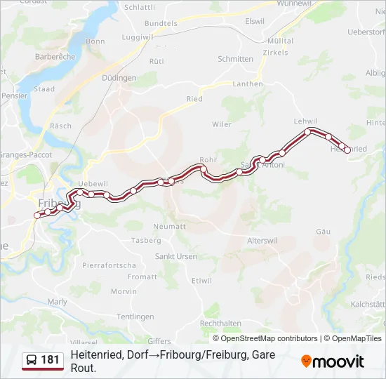 181 Bus Line Map
