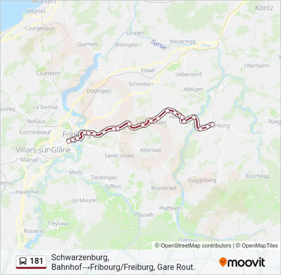 181 Bus Line Map