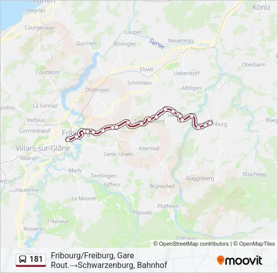 181 Bus Line Map