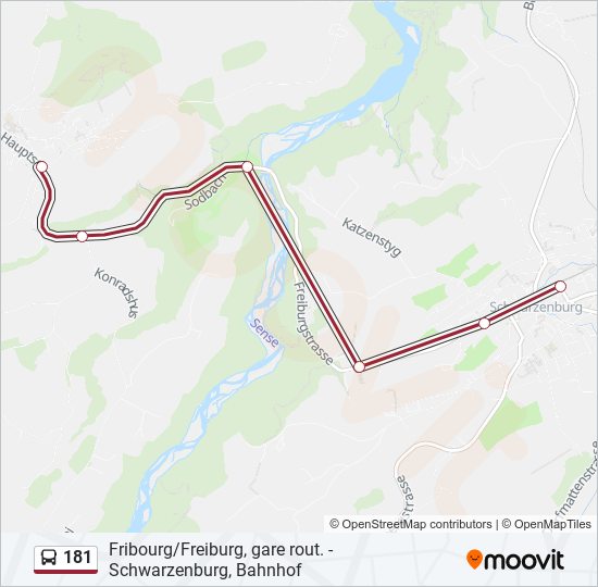 Plan de la ligne 181 de bus