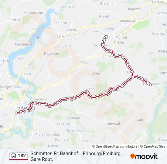 182 Bus Line Map