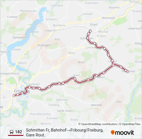 182 Bus Line Map