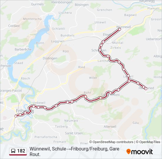 182 Bus Line Map
