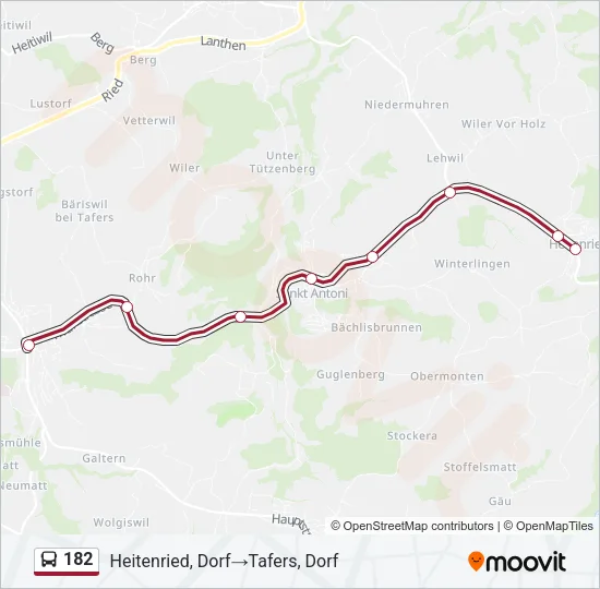 182 Bus Line Map