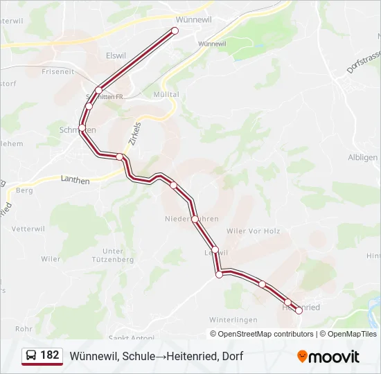 182 Bus Line Map