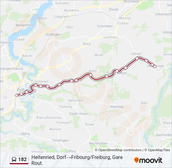 182 Bus Line Map