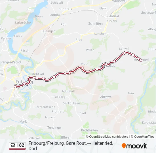 182 Bus Line Map