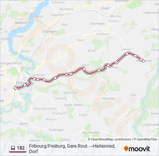 182 Bus Line Map