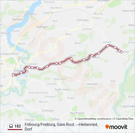 182 Bus Line Map