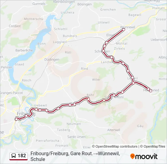 182 Bus Line Map