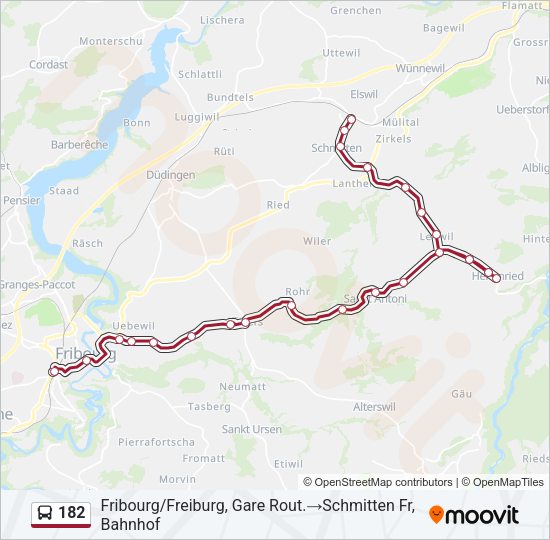 182 Bus Line Map