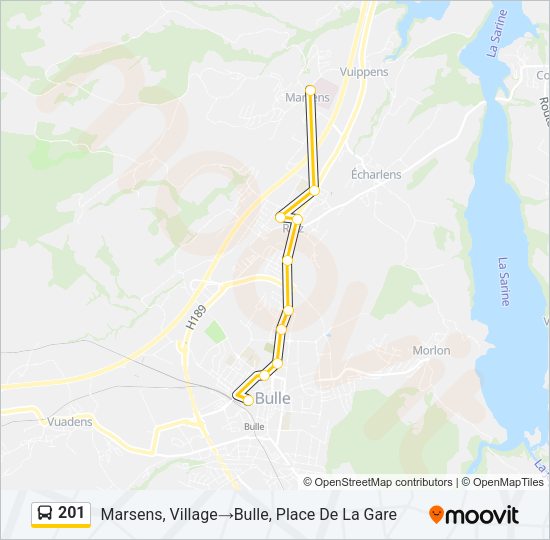 201 Bus Line Map