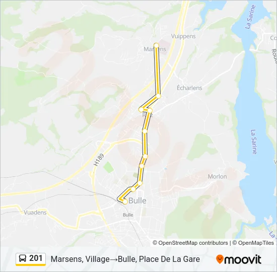 201 Bus Line Map
