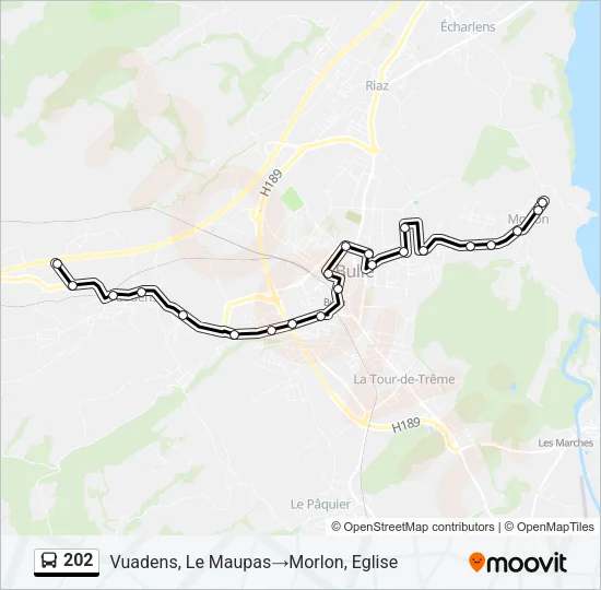 202 Bus Line Map