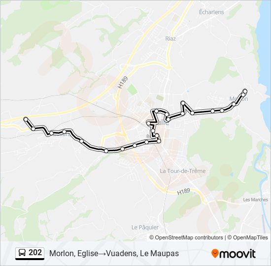 202 bus Line Map