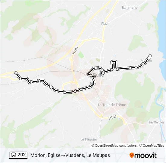 202 Bus Line Map