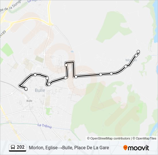 202 Bus Line Map