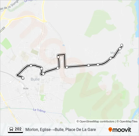 202 Bus Line Map