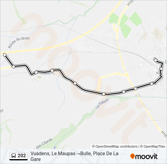 202 Bus Line Map