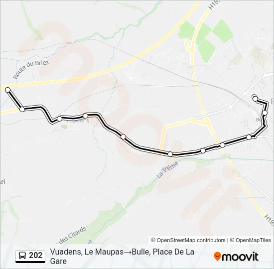 202 Bus Line Map