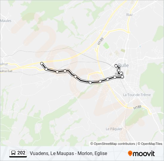 202 bus Line Map