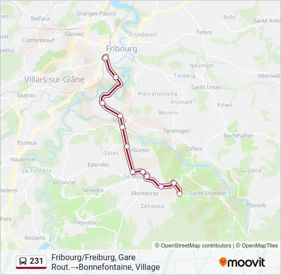 231 Bus Line Map