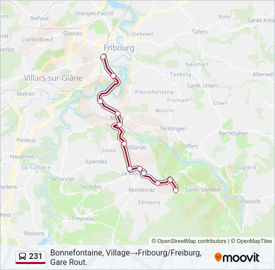 231 Bus Line Map
