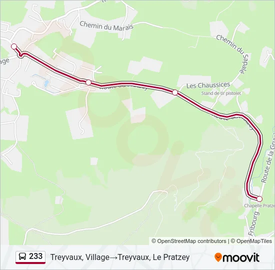 233 Bus Line Map