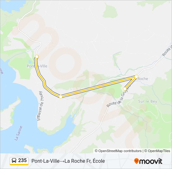 235 Bus Line Map
