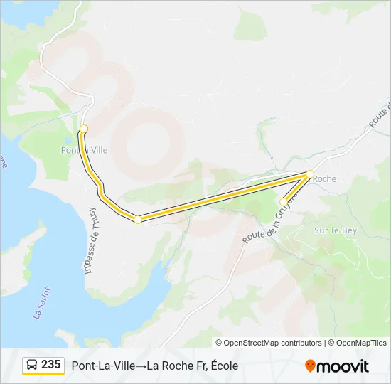 235 Bus Line Map