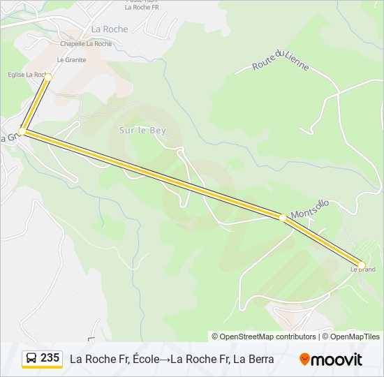 235 bus Line Map