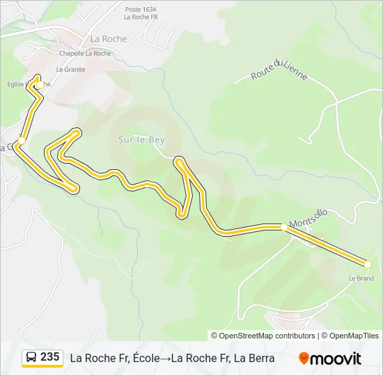235 Bus Line Map