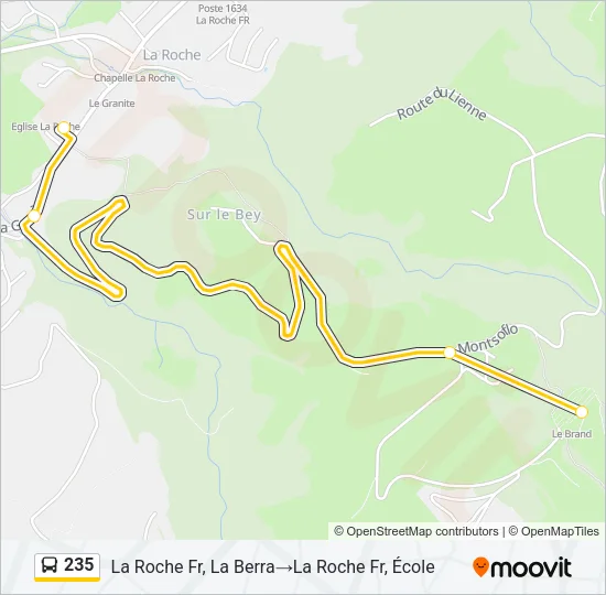 235 Bus Line Map