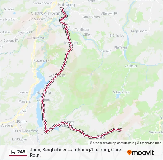 245 Route: Schedules, Stops & Maps - Jaun, Bergbahnen‎→Fribourg ...