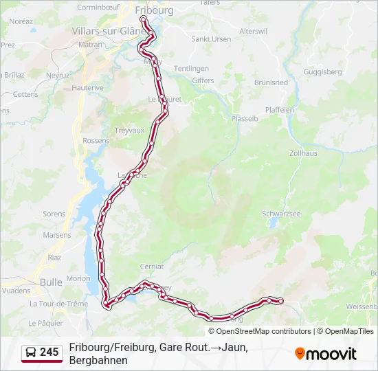 245 Bus Line Map