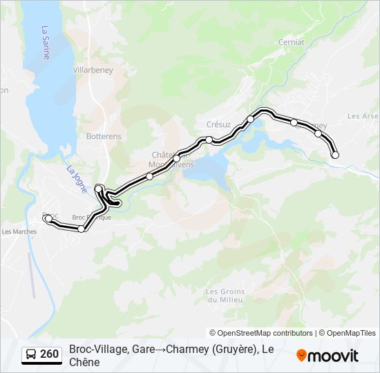 260 bus Line Map