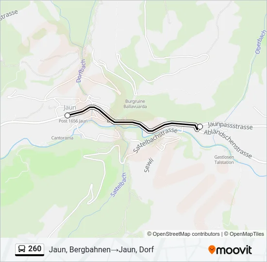 260 Bus Line Map