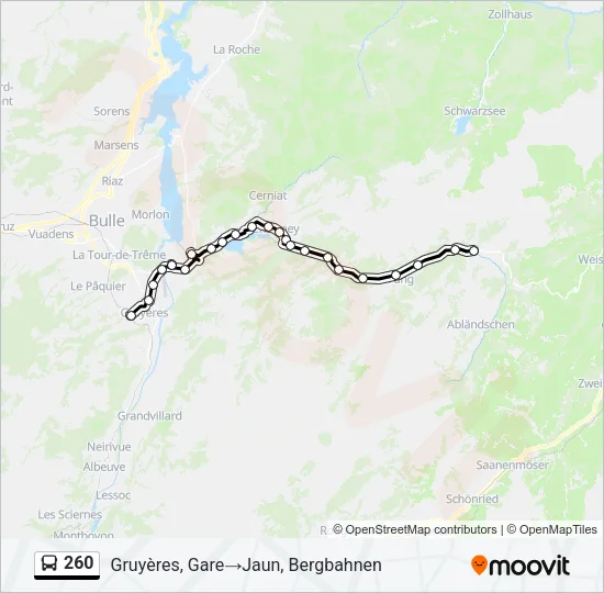 260 Bus Line Map