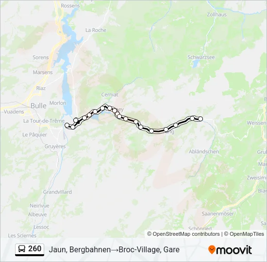 260 Bus Line Map