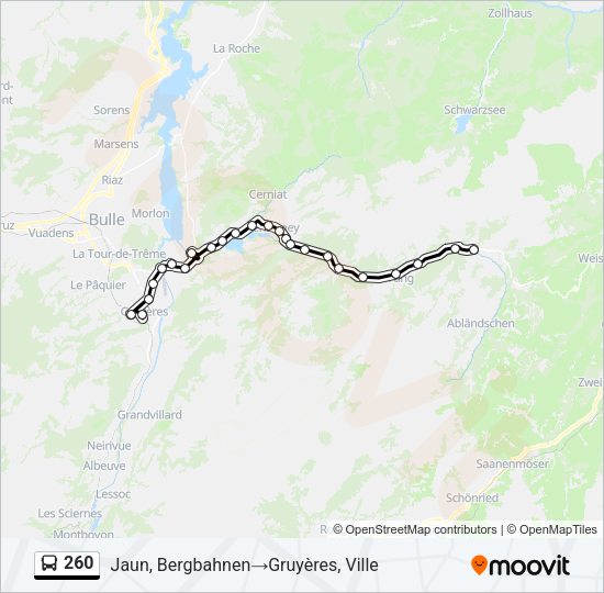 260 Bus Line Map