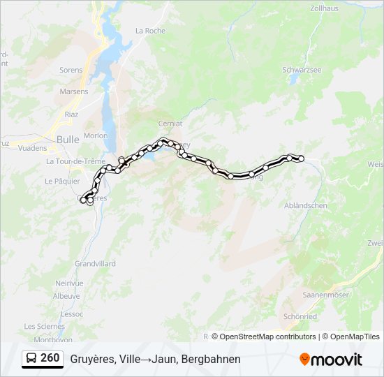 260 Bus Line Map