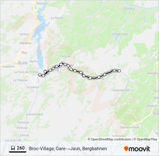260 Bus Line Map