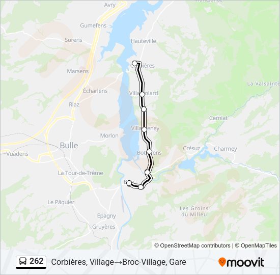 262 Bus Line Map