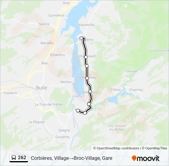 262 Bus Line Map