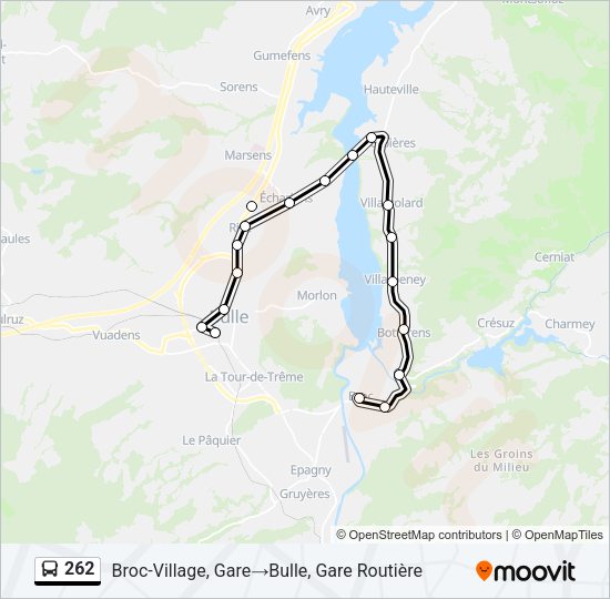 262 Bus Line Map