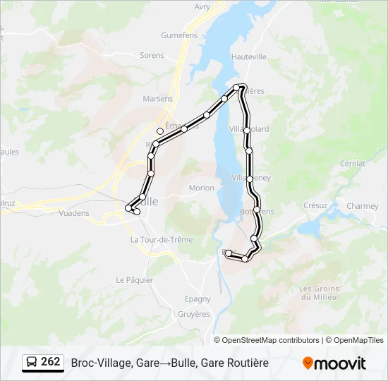 262 Bus Line Map