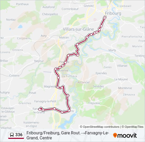 336 Bus Line Map